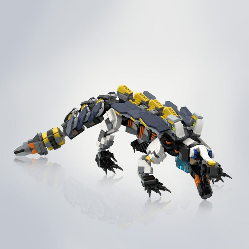 Post-Apocalyptic Mechanical Crocodile Beast Building Kit | LEGO-Compatible MOC - 3