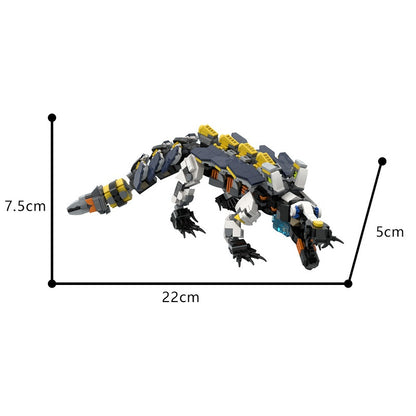 Post-Apocalyptic Mechanical Crocodile Beast Building Kit | LEGO-Compatible MOC - 4