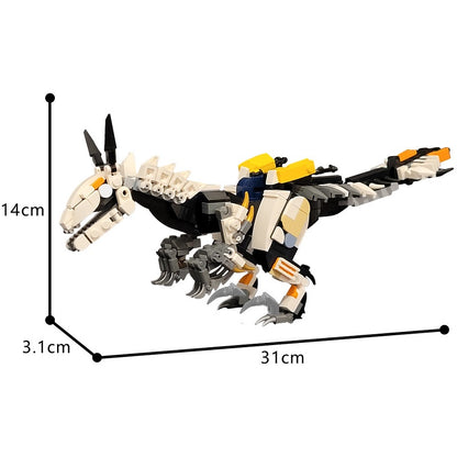 Post-Apocalyptic Mechanical Raptor Dinosaur Building Kit | LEGO-Compatible MOC - 4