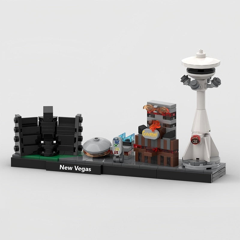 Post-Apocalyptic New Vegas Skyline Building Kit | LEGO-Compatible MOC - 2