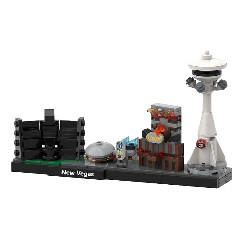 Post-Apocalyptic New Vegas Skyline MOC Building Kit - 1