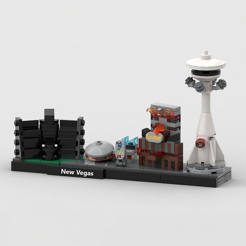 Post-Apocalyptic New Vegas Skyline MOC Building Kit - 2