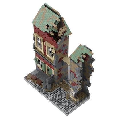 Post-Apocalyptic Ruined House MOC Building Kit - 4