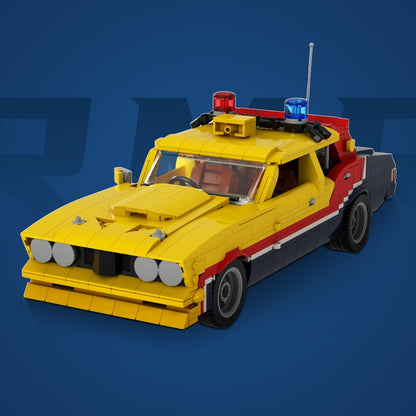 Post-Apocalyptic V8 Interceptor Car Building Kit | 1:18 Scale | LEGO-Compatible MOC - 1