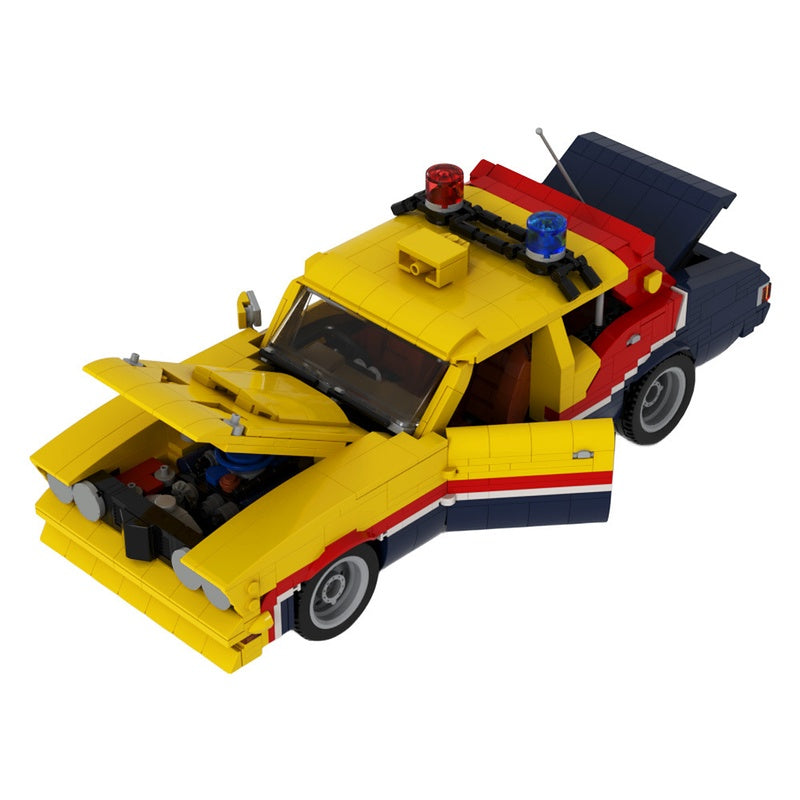Post-Apocalyptic V8 Interceptor Car Building Kit | 1:18 Scale | LEGO-Compatible MOC - 4