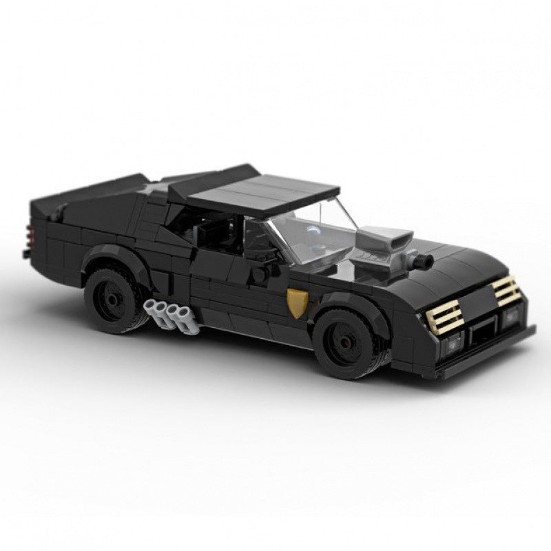 Post-Apocalyptic V8 Interceptor Muscle Car Building Kit | Compatible MOC - 1