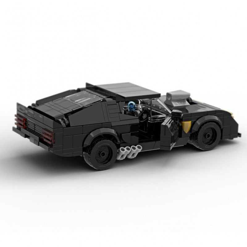 Post-Apocalyptic V8 Interceptor Muscle Car Building Kit | Compatible MOC - 2