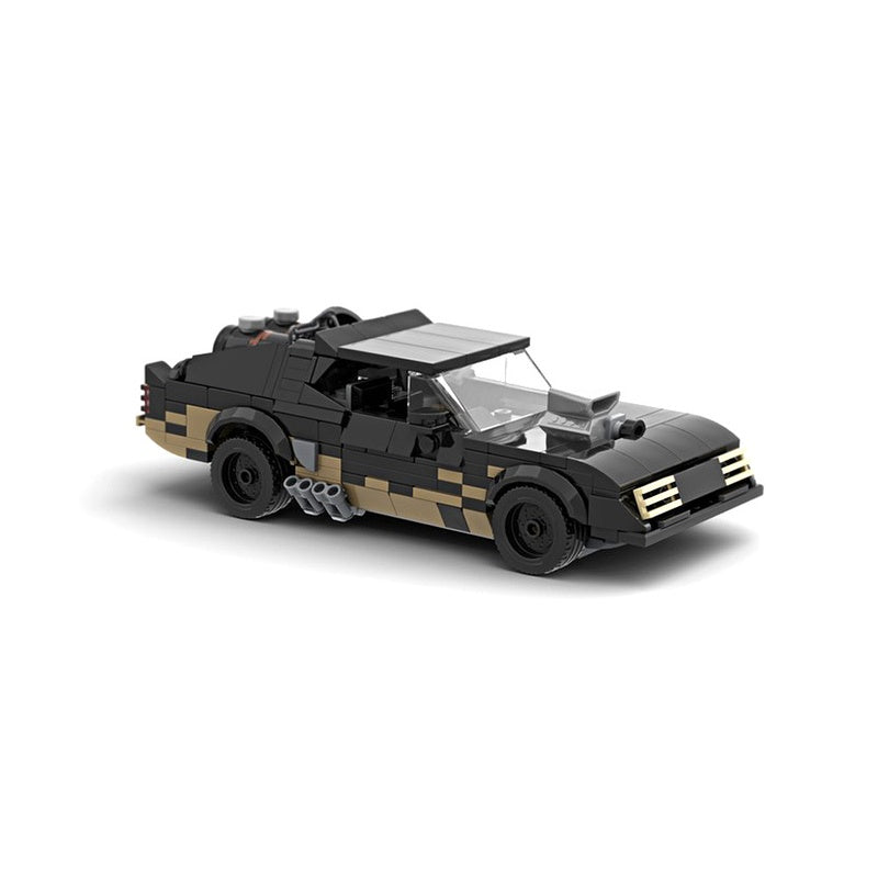 Post-Apocalyptic V8 Interceptor Muscle Car Building Kit | Compatible MOC - 4