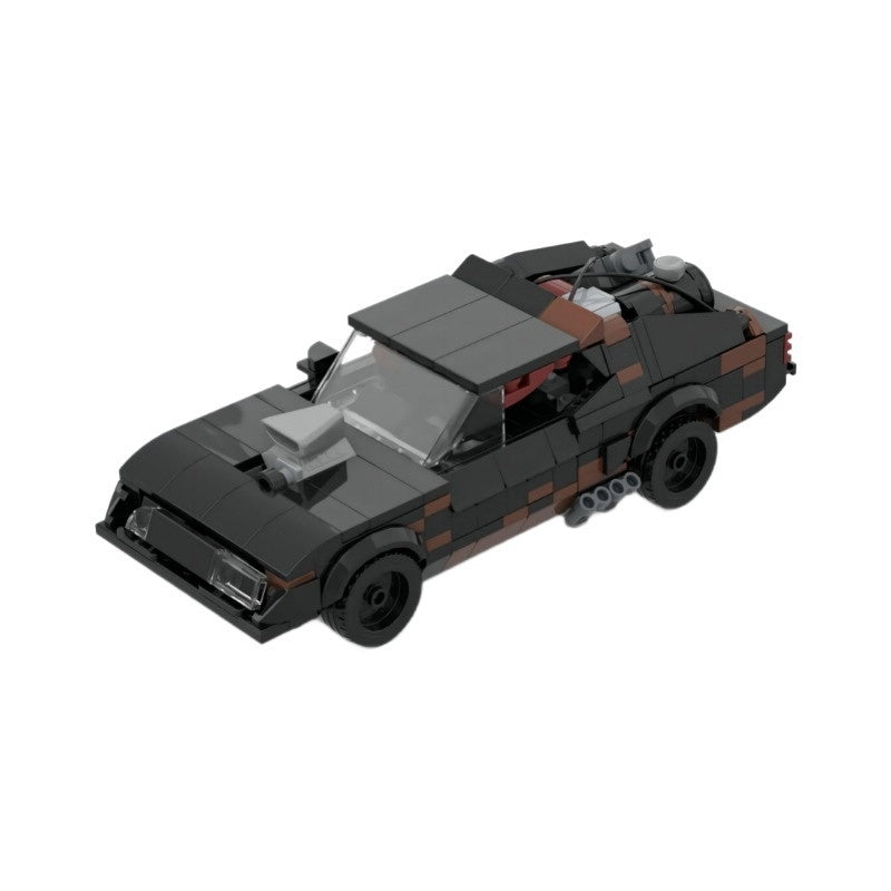 Post-Apocalyptic V8 Interceptor Muscle Car Building Kit | Compatible MOC - 7