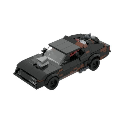 Post-Apocalyptic V8 Interceptor Muscle Car Building Kit | Compatible MOC - 7