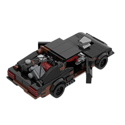Post-Apocalyptic V8 Interceptor Muscle Car Building Kit | Compatible MOC - 8