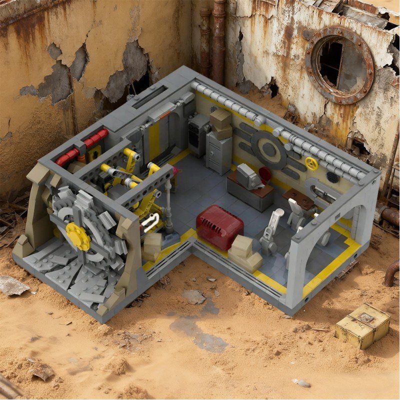 Post-Apocalyptic Vault Entrance Building Kit | LEGO-Compatible MOC - 4