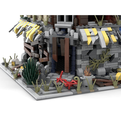 Postapocalyptic Corner Café MOC Modular Building Kit - 5