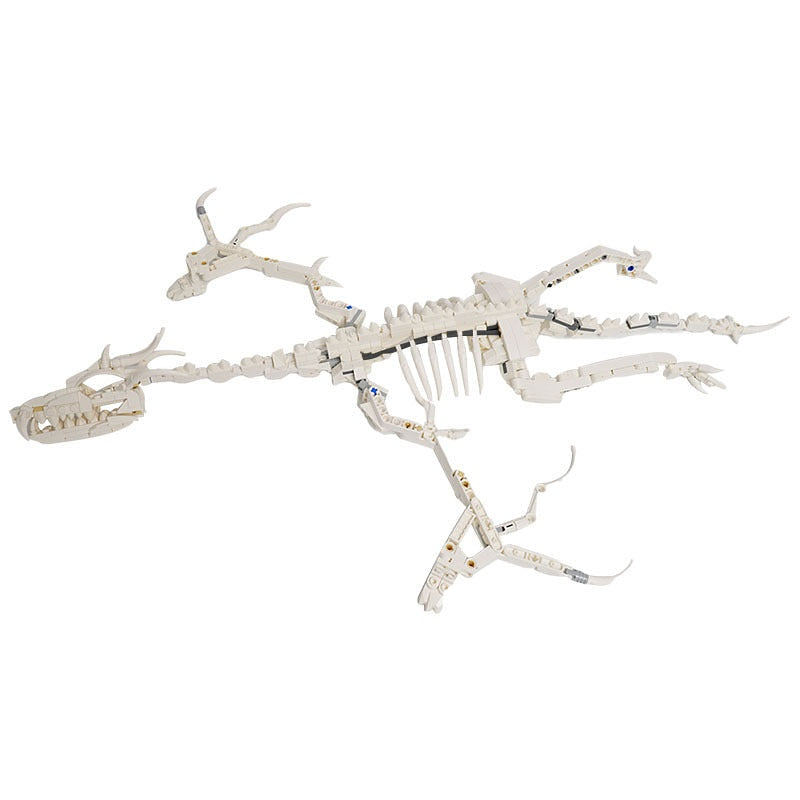 Prehistoric Dragon Fossil MOC Building Kit | Ancient Creature Display Model - 2