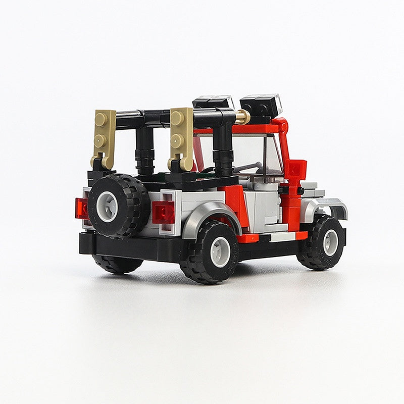 Prehistoric Safari Off-Road Jeep Dinosaur Park Staff Wrangler Building Kit | LEGO-Compatible MOC - 2