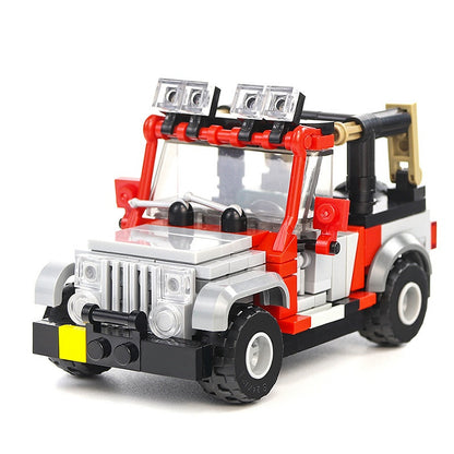Prehistoric Safari Off-Road Jeep Dinosaur Park Staff Wrangler Building Kit | LEGO-Compatible MOC - 4