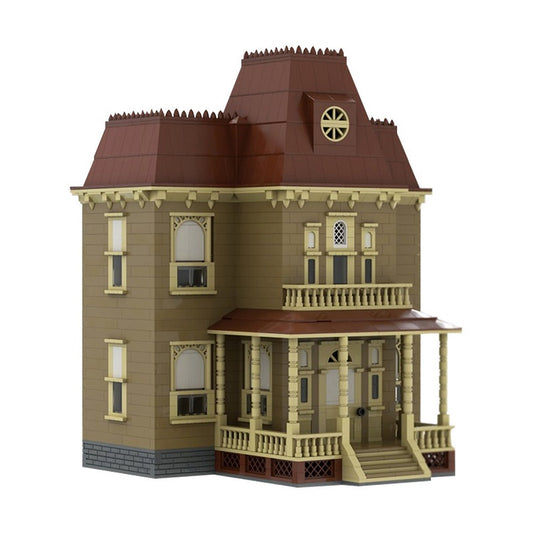 Psycho House MOC Building Kit | Haunted Architecture Diorama Model - 1