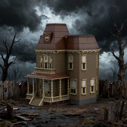 Psycho House MOC Building Kit | Haunted Architecture Diorama Model - 2