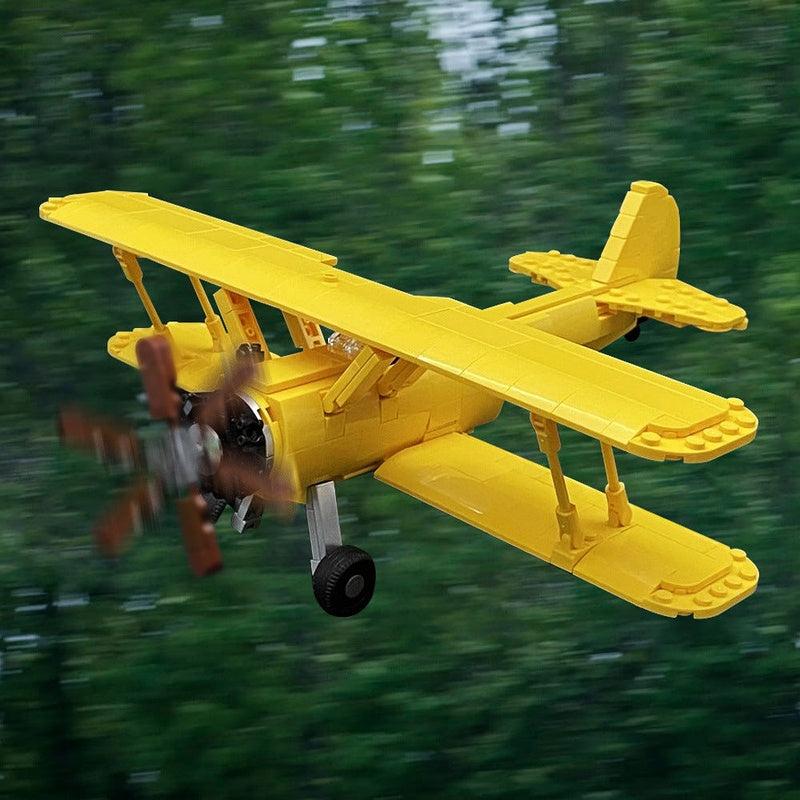PT-17 Stearman Biplane MOC Building Kit | Classic Aircraft Model - 2