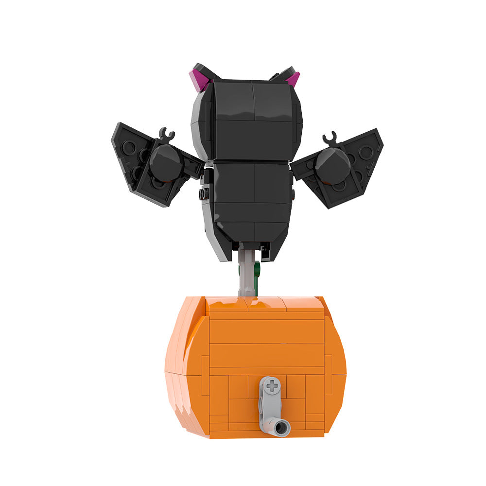pumpkin and bat brickheadz building set | halloween | lego compatible - 5
