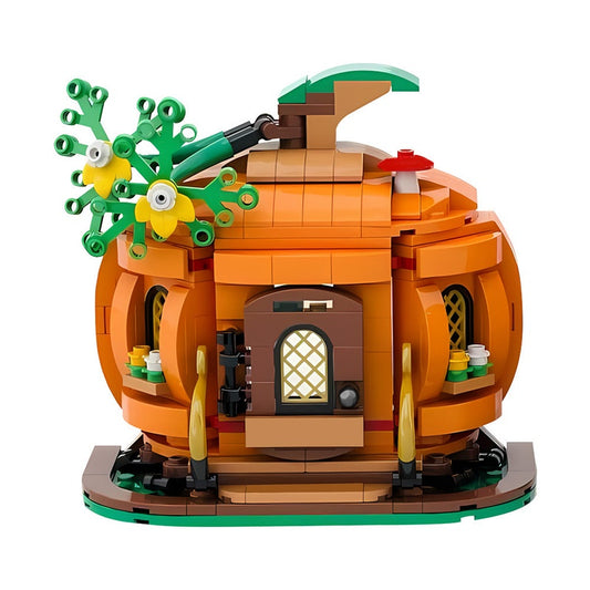 Pumpkin Cottage MOC Building Kit | Halloween Fantasy Architecture Model - 1