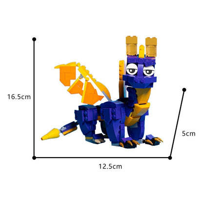 Purple Mythical Dragon MOC Building Kit | Fantasy Creature Figure - 3