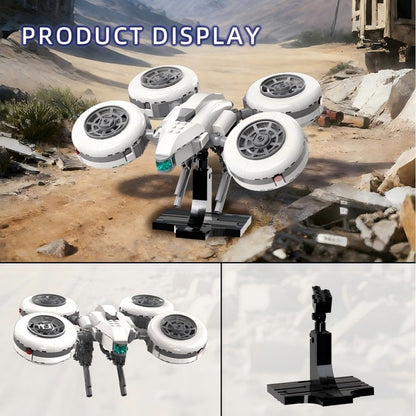 Quad-Rotor Combat Drone MOC Building Kit | Futuristic Aerial Machine - 3