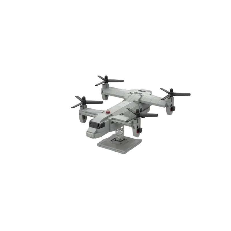 Quad Tiltrotor Transport Aircraft 1:100 Scale MOC Building Kit - 2