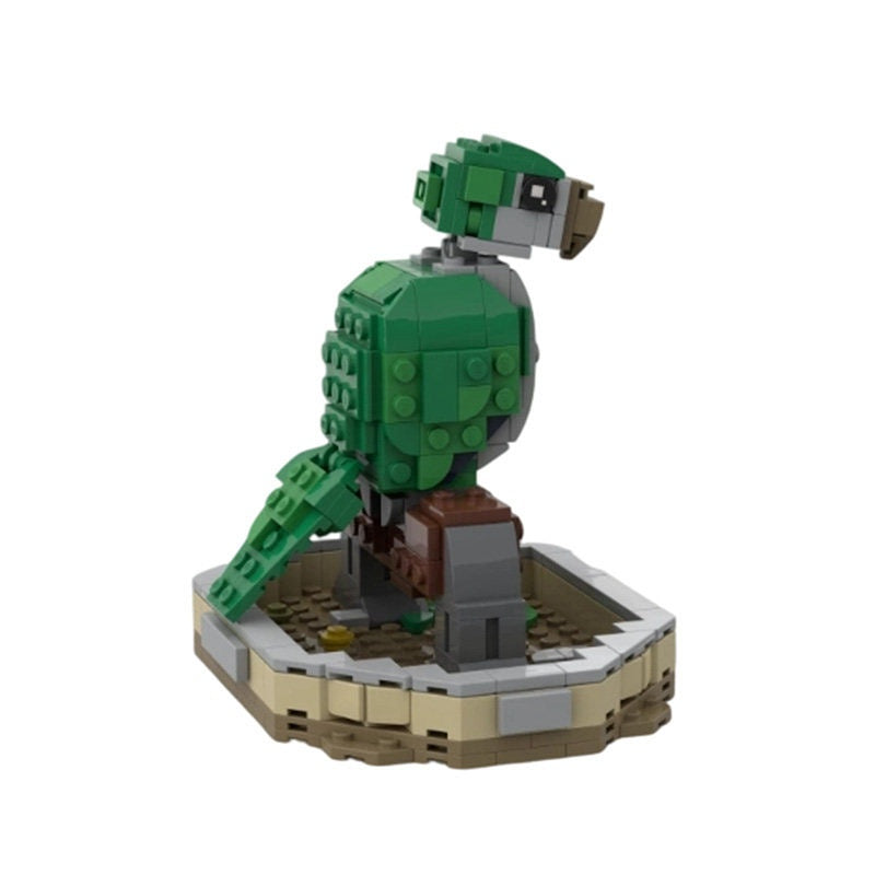 Quaker Parrot MOC Building Kit | Parrot Bird Model With Display Stand - 2