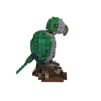 Quaker Parrot MOC Building Kit | Parrot Bird Model With Display Stand - 2