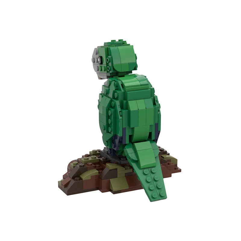 Quaker Parrot MOC Building Kit | Parrot Bird Model With Display Stand - 3