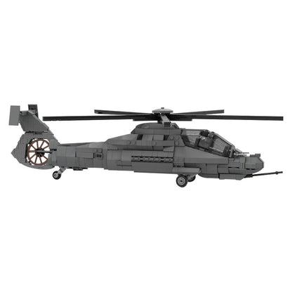 RAH-66 COMANCHE Helicopter Building Kit | 1:35 Scale | LEGO-Compatible MOC - 3