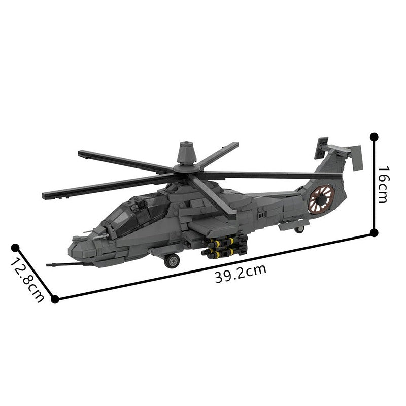 RAH-66 Comanche Helicopter MOC Building Kit | 1:35 Scale Aircraft Model - 4