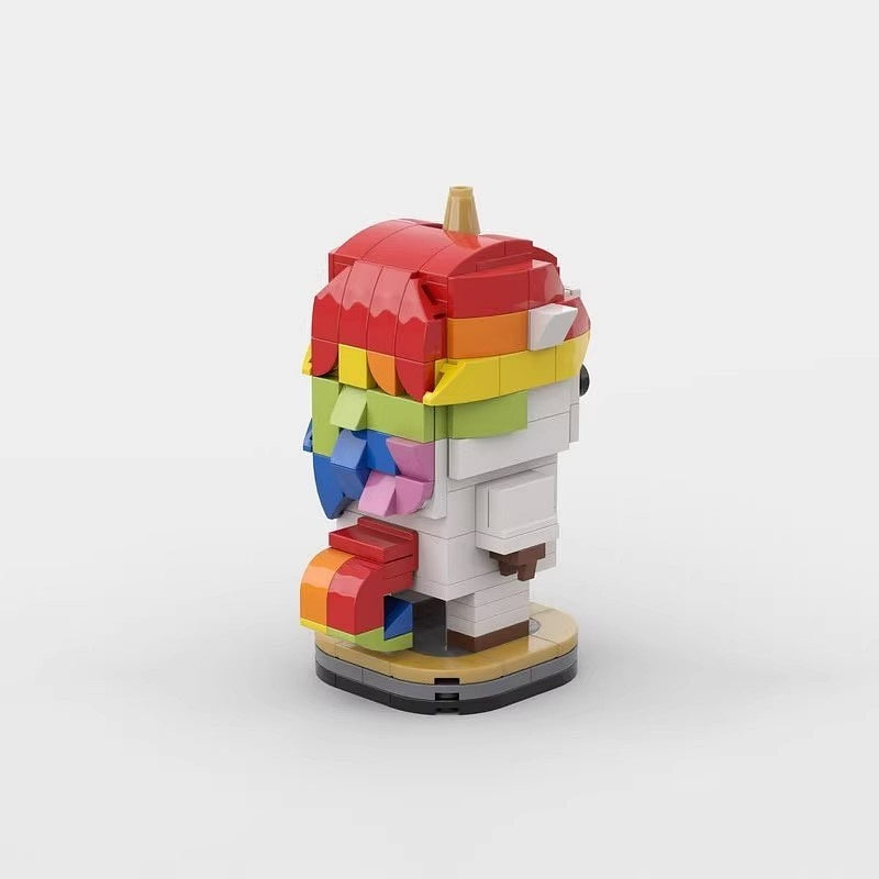 Rainbow Unicorn Fantasy Pony Cube Character MOC Building Kit - 3