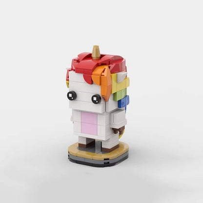 Rainbow Unicorn Fantasy Pony Cube Character MOC Building Kit - 7