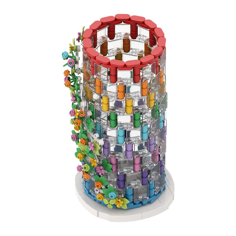 Rainbow Vase MOC Building Kit | Colorful Decorative Display Model - 5