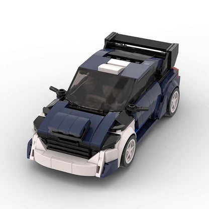 Rally Championship Turbo Hatchback Race Car Building Kit | 8-Wwide LEGO-Compatible MOC - 2