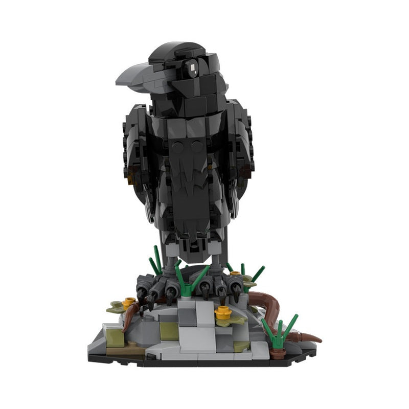 Raven MOC Building Kit | Dark Wildlife Bird Display Model Kit - 3