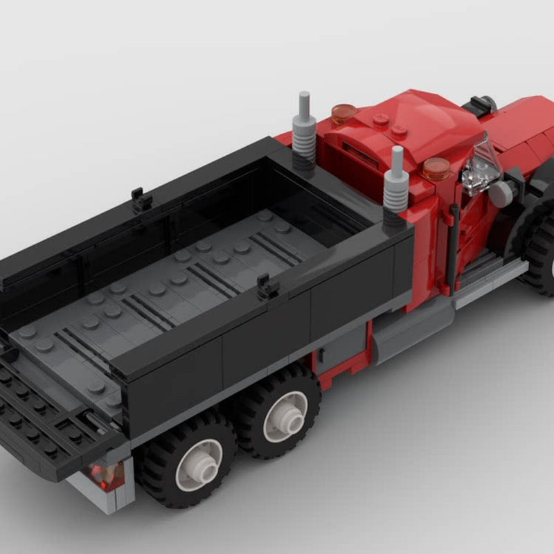 Red 6-Wide Farm Cargo Truck MOC Building Kit - 3