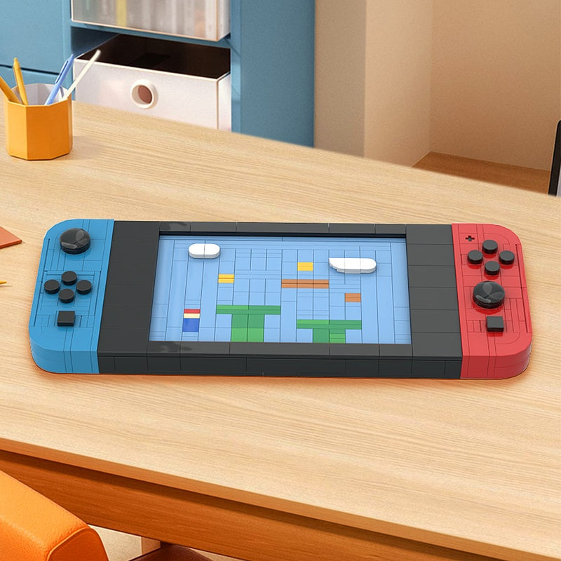 Red & Blue Handheld Game Console MOC Building Kit - 2