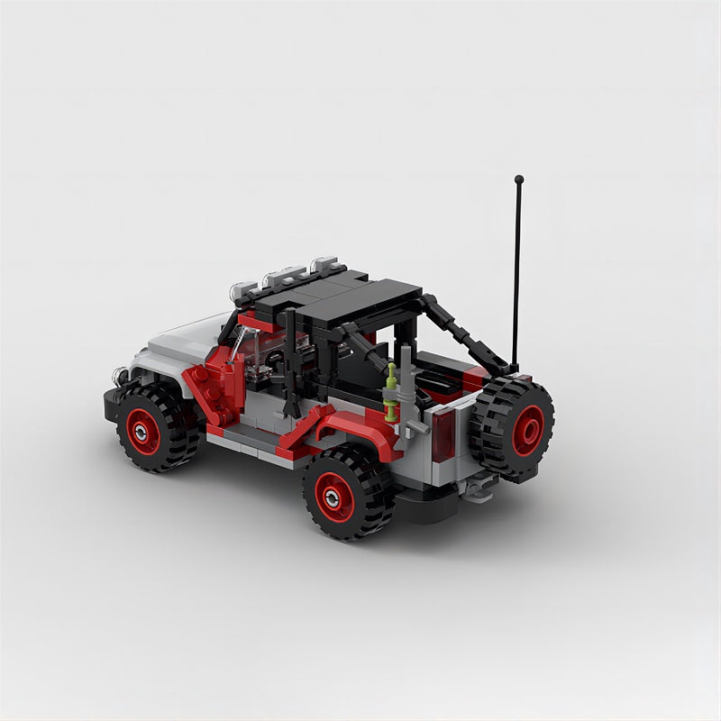 Red & Gray Classic Off-Road 4x4 MOC Building Kit - 2