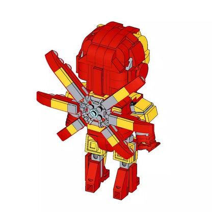 Red Armor Hero Mecha MOC Building Kit | Futuristic Armor Robot Model - 2