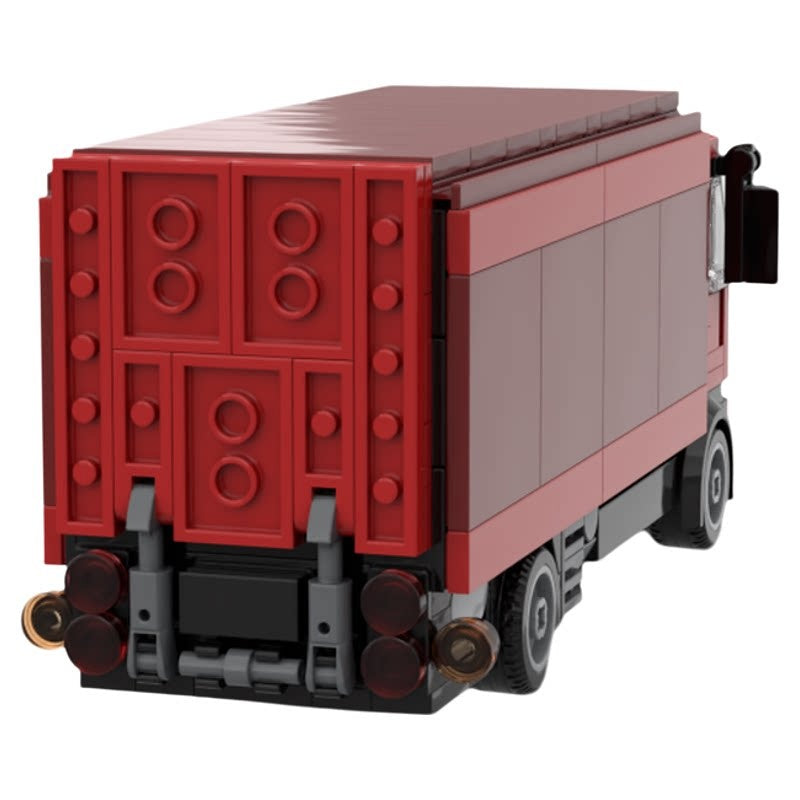 Red Cab-Over Box Delivery Truck MOC Building Kit - 3