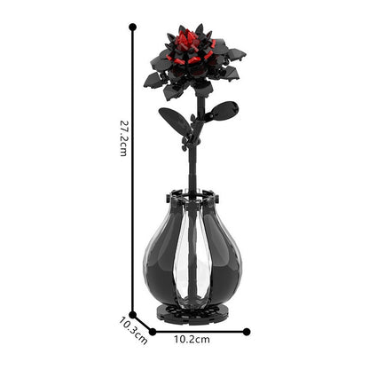 Red Dahlia MOC Building Kit | Botanical Flower Display Model - 5