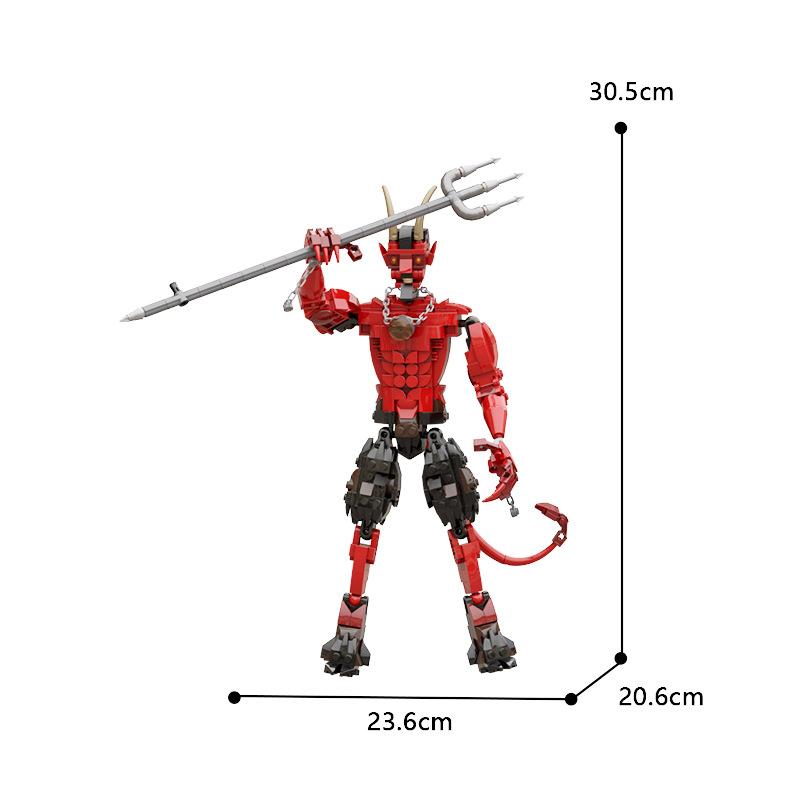 Red Devil Bricks Set | LEGO-Compatible MOC - 3