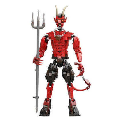Red Devil Monster MOC Building Kit | Fantasy Character Figure Model - 1