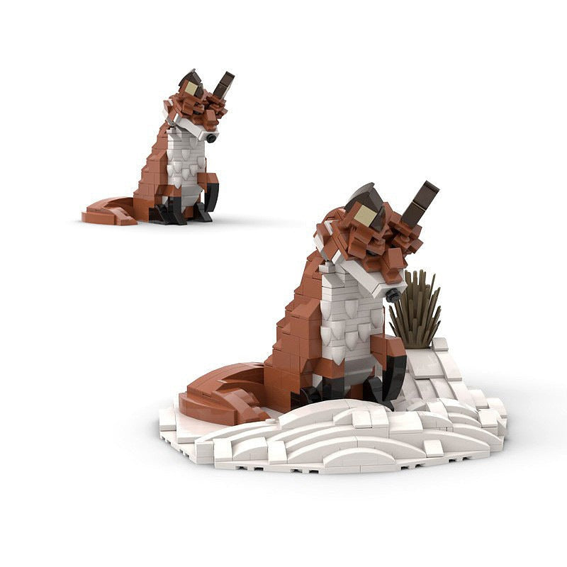 Red Fox MOC Building Kit | Wildlife Animal Display Model - 2