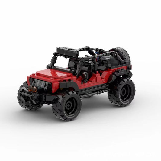 Red Off-Road 4x4 Crawler Building Kit | LEGO-Compatible MOC - 1