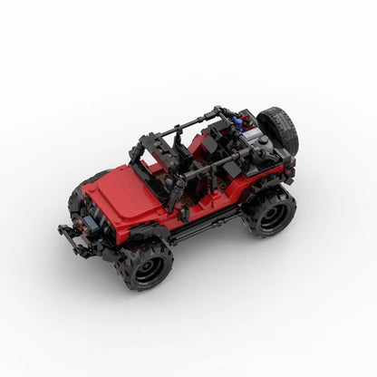 Red Off-Road 4x4 Crawler Building Kit | LEGO-Compatible MOC - 2
