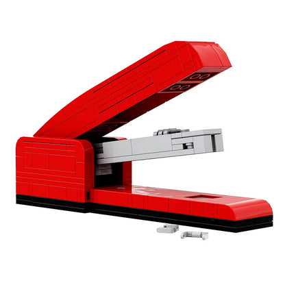 Red Office Stapler MOC Building Kit | Creative Desk Display Model - 1